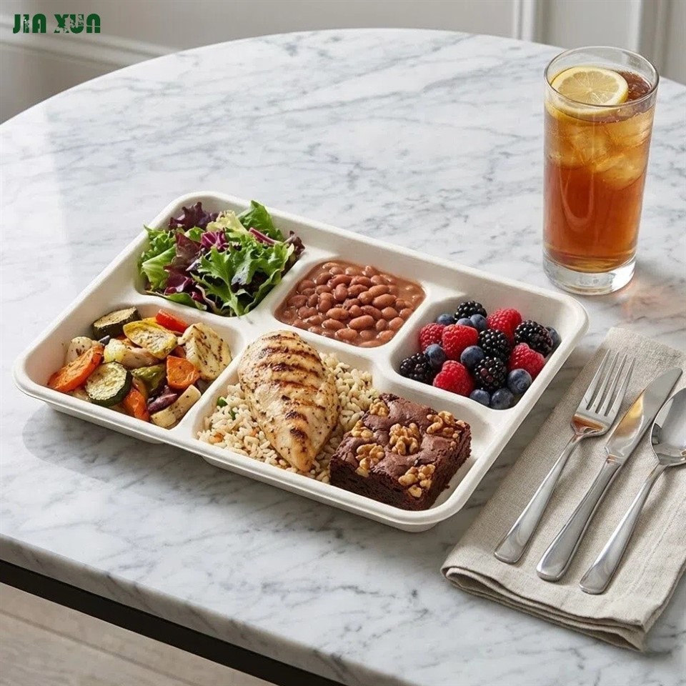 eavy-duty sugarcane bagasse tray